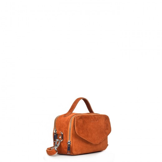 Daniel Silfen - - Taske, Orange Ruskind - den perfekte crossbody taske til både hverdag og fest.