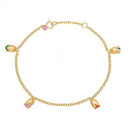 EnamelCopenhagenArmbndBracelettulipsGuld-31