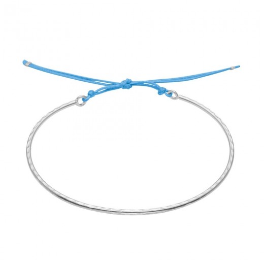 EnamelCopenhagenArmbndBanglehammeredSlvhimmelbl-31