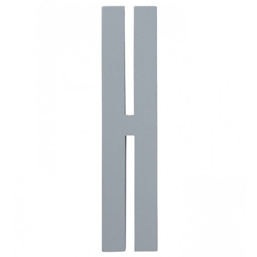 Design Letters - Bogstav - H - Grå