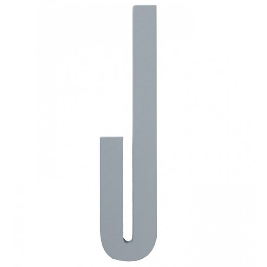 Design Letters - Bogstav - J - Grå
