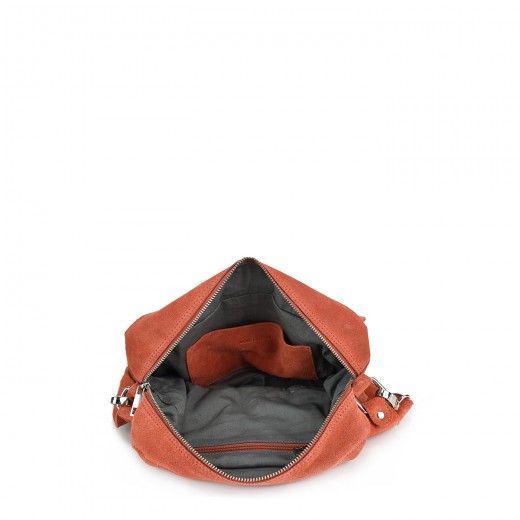 kritiker cigaret Forinden Daniel Silfen - Frida - Crossbody - Papaya ruskind - Lækker rå taske i  mellemstørrelse til hverdag og fest.