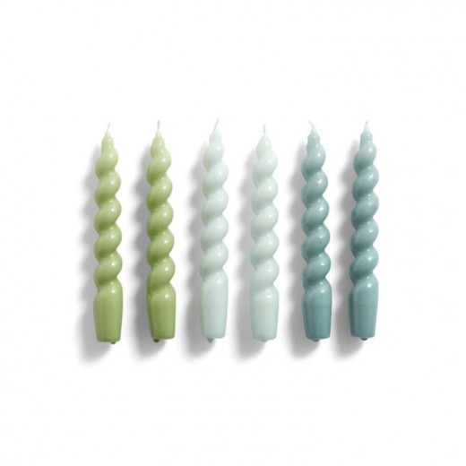 HaySpiralCandle6pkGreenArcticBlueTeal-31