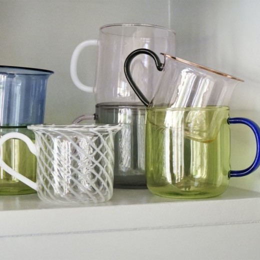 Hay - Borosilicate krus - Grå/ Rosa
