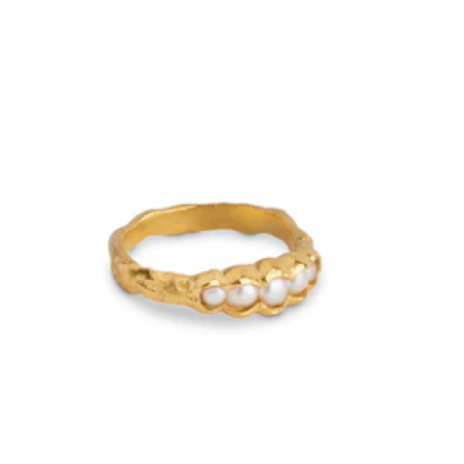 EnamelIdoraPearlRingstr54Guld-31