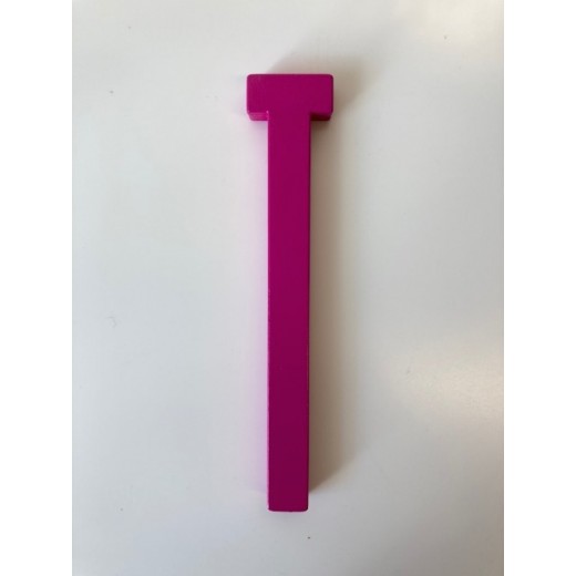 Design Letters - Bogstav - T - Pink