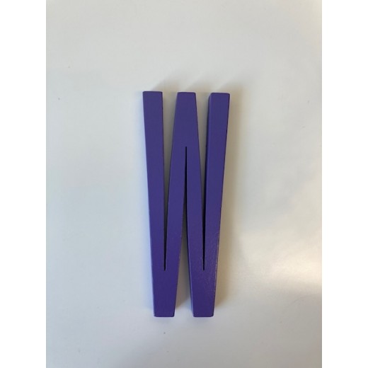 Design Letters - Bogstav - W - Lilla