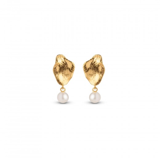EnamelCaiaEarringGuldmpearlSmall-31