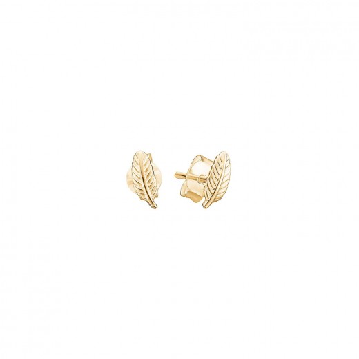 EnamelEarringStudLeafGuld-31