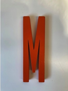 Design Letters - Bogstav - M - Orange