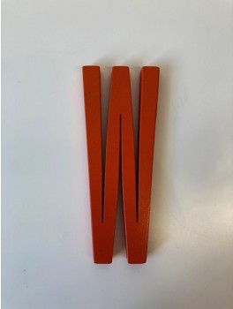 Design Letters - Bogstav - W - Orange