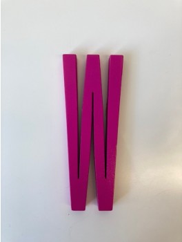 Design Letters - Bogstav - W - Pink