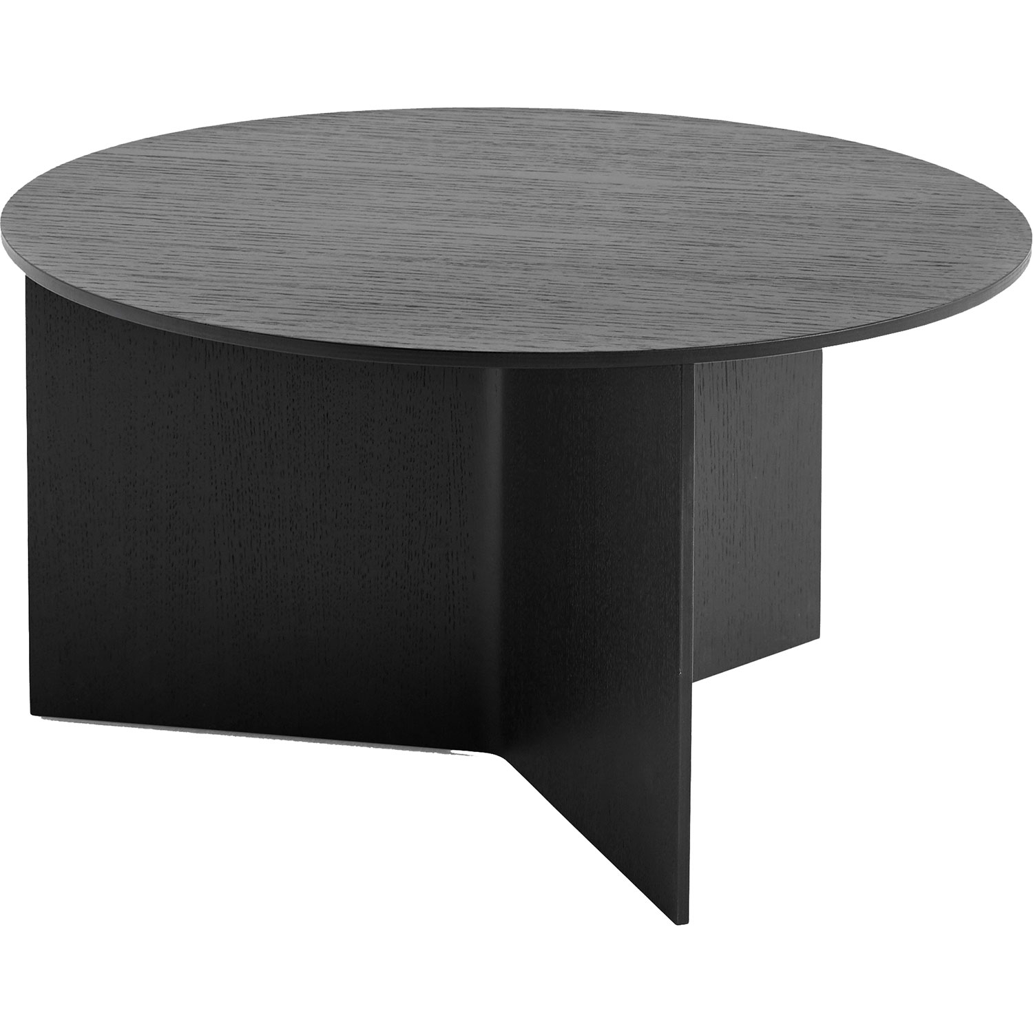 Hay - Slit Table Wood - Round - Ø45 X H35.5 - black. Bordet der
