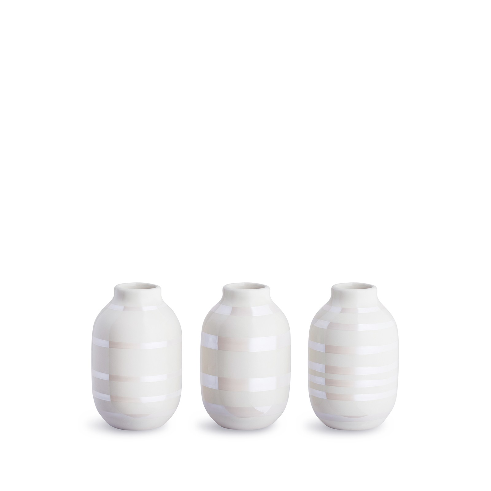 Kahler Omaggio Mini Vaser 3 Pak Perlemor